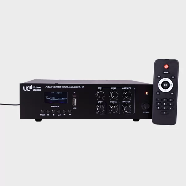 Urban Classic PA 60 Amplifier front view with remote